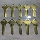 LOT OF (10) SCHLAGE SC1 ILCO KEY BLANKS Made in USA-Solid Brass Home/Office Use