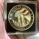 America's Heroes 9/11 FDNY Challenge Coin First Responders Hero Coin/Case-Copper
