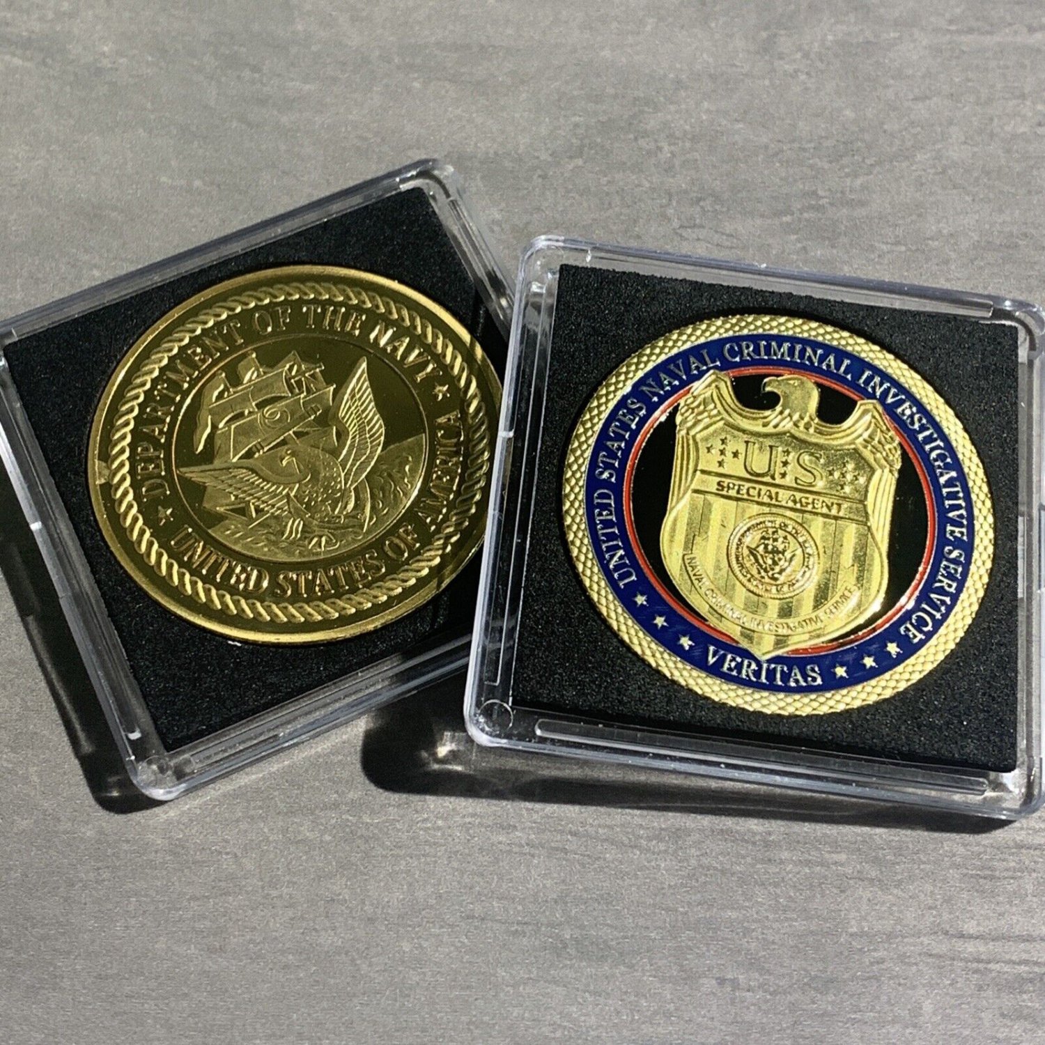 US NAVY NCIS Challenge Coin CRIMINAL INVESTIGATION SERVICE NCIS USN New!