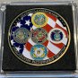 US Military Eagle Challenge Coin "THANK YOU" ARMY-NAVY- AIR FORCE COAST GUARD CS