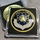 SPACE COMMAND Challenge Coin United States AIR FORCE USAF 40mm W Case New!