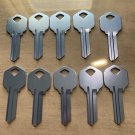 10 Kwikset KW-1 Powder Blue Lightweight Aluminum Titanium Key Blanks