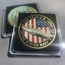 USS GERALD R. FORD CVN-78 Challenge Coin USN-US NAVY 40mm With Case!