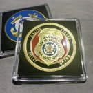 MARITIME LAW ENFORCEMENT Challenge Coin USCG-US Coast Guard Gold New!
