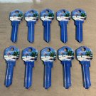 10X-BEACH HOUSE RENTAL KEYS Uncut NEW Key Blank-HOUSE KEYS KWIKSET KW-11 6 PIN