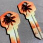2X PALM TREE-BEACH HOUSE Uncut NEW Key Blank-HOUSE KEYS KWIKSET KW-11 6 PIN