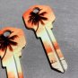 2X PALM TREE-BEACH HOUSE Uncut NEW Key Blank-HOUSE KEYS KWIKSET KW-11 6 PIN