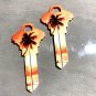2X PALM TREE-BEACH HOUSE Uncut NEW Key Blanks-HOUSE KEYS SCHLAGE SC-1