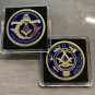Freemason Challenge Coin Masonic Templar Brotherhood w Case-NEW! Great Gift!
