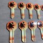 10X PALM TREE-BEACH HOUSE Uncut NEW House Key Blank-HOME HOUSE KEYS KWIKSET KW-1