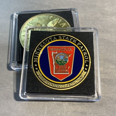 MINNESOTA STATE PATROL ST MICHAEL POLICE Challenge Coin 40mm with Case New!