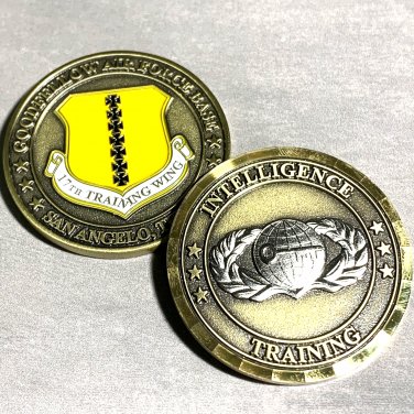 GOODFELLOW AFB "Intelligence Training" Challenge Coin  17th Training Wing Texas