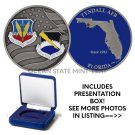 TYNDALL AFB Challenge Coin  USAF Air Combat Command 1.75"  w Box! Florida USA