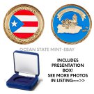 PUERTO RICO COMMONWEALTH COMMEMORATIVE CHALLENGE COIN 1.75 with Box!