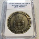 USAF CHALLENGE COIN US AIR FORCE SECURITY POLICE MILITARY w Case New!