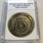 USAF CHALLENGE COIN US AIR FORCE SECURITY POLICE MILITARY w Case New!