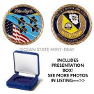 US Navy BLUE ANGELS "The Sky Is Not the Limit 1.75" CHALLENGE COIN w Box!