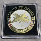 F-16 FIGHTING FALCON Challenge Coin-United States AIR FORCE USAF-w/Case New!