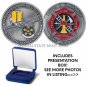 GOODFELLOW AFB SAN ANGELO TEXAS Challenge Coin LOUIS L GARLAND FIRE ACADEMY &BOX