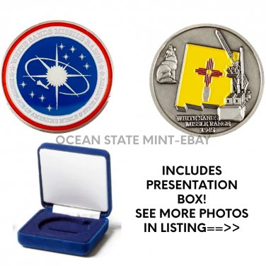 WHITE SANDS MISSLE RANGE Challenge Coin US ARMY New Mexico USA w Box!