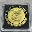 INDIANA STATE POLICE Challenge Coin St Michael Protector 40mm with Case New!