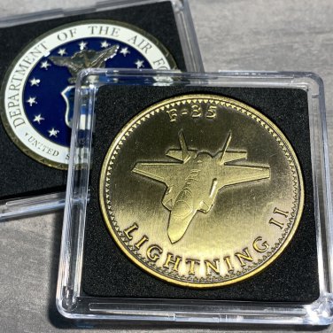 F-35 LIGHTNING II FIGHTER JET Challenge Coin United States AIR FORCE USAF New!