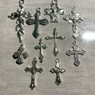 Religious Cross Mix Charm/Pendant-WHOLESALE Lot of 10-USA Seller-FREE SHIPPING!*