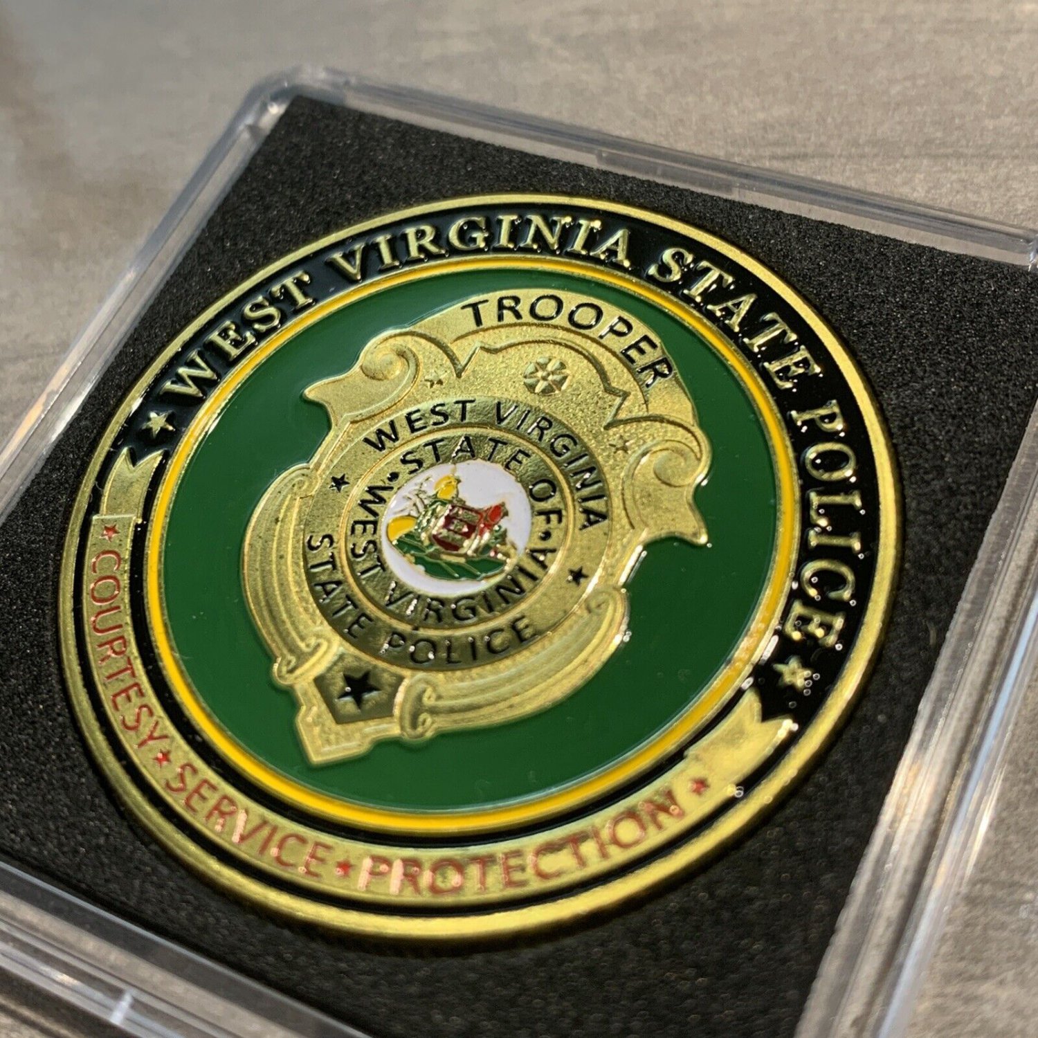 West Virginia State Police Trooper Challenge Coin St Michael Prayer