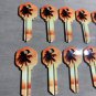 10X PALM TREE-BEACH HOUSE Uncut NEW House Key Blank-KEYS KWIKSET KW-1 Airbnb