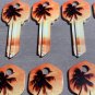 10X PALM TREE-BEACH HOUSE Uncut NEW House Key Blank-KEYS KWIKSET KW-1 Airbnb