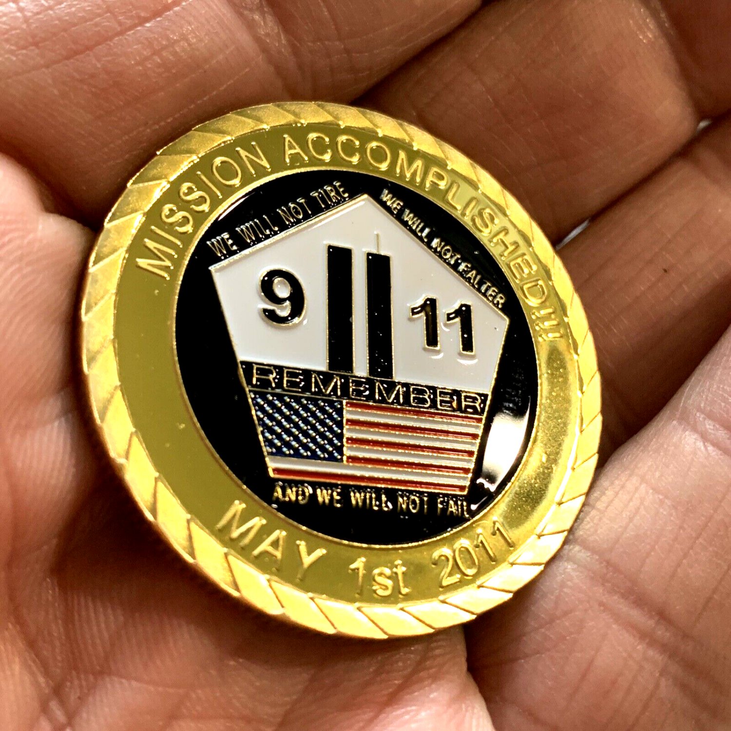 2X-Osama Bin Laden SEAL Team Six(6) September 9-11 Navy Challenge Coin ...