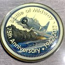 WW2 Battle of Midway 75TH ANNIVERSARY 1.75" Challenge Coin w PVC Pouch