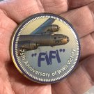 WW2 USAF B-29 BOMBER " FIFI"  1.75" Challenge Coin w PVC Pouch Great Collectible