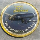 WW2 D-DAY 75TH ANNIVERSARY 1.75" Challenge Coin w PVC Pouch