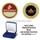 OFFICIAL USMC MARINES LANCE CORPORAL 1.75" Challenge Coin with box
