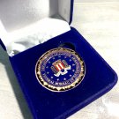 FBI Challenge Coin FEDERAL BUREAU OF INVESTIGATIONS -DOJ Washington DC w box