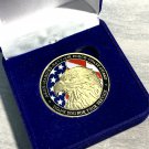 US Military Eagle Challenge Coin "THANK YOU" ARMY-NAVY- AIR FORCE USCG-MC BOXED!