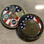 US Military Eagle Challenge Coin "THANK YOU" ARMY-NAVY- AIR FORCE USCG-MC BOXED!