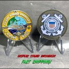 WOODS HOLE COAST GUARD STATION CHALLENGE COIN USCG 1.75" w/Stand
