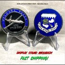 USAF 107TH ATTACK WING NIAGRA FALLS ARS 1.75" Challenge Coin w Stand
