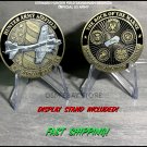 US ARMY HUNTER ARMY AIRFIELD 3RD COMBAT AVIATION BRIGADE Challenge Coin w Stand