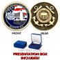 US COAST GUARD BASE BOSTON MA CHALLENGE COIN USCG Large 1.75" w/BOX