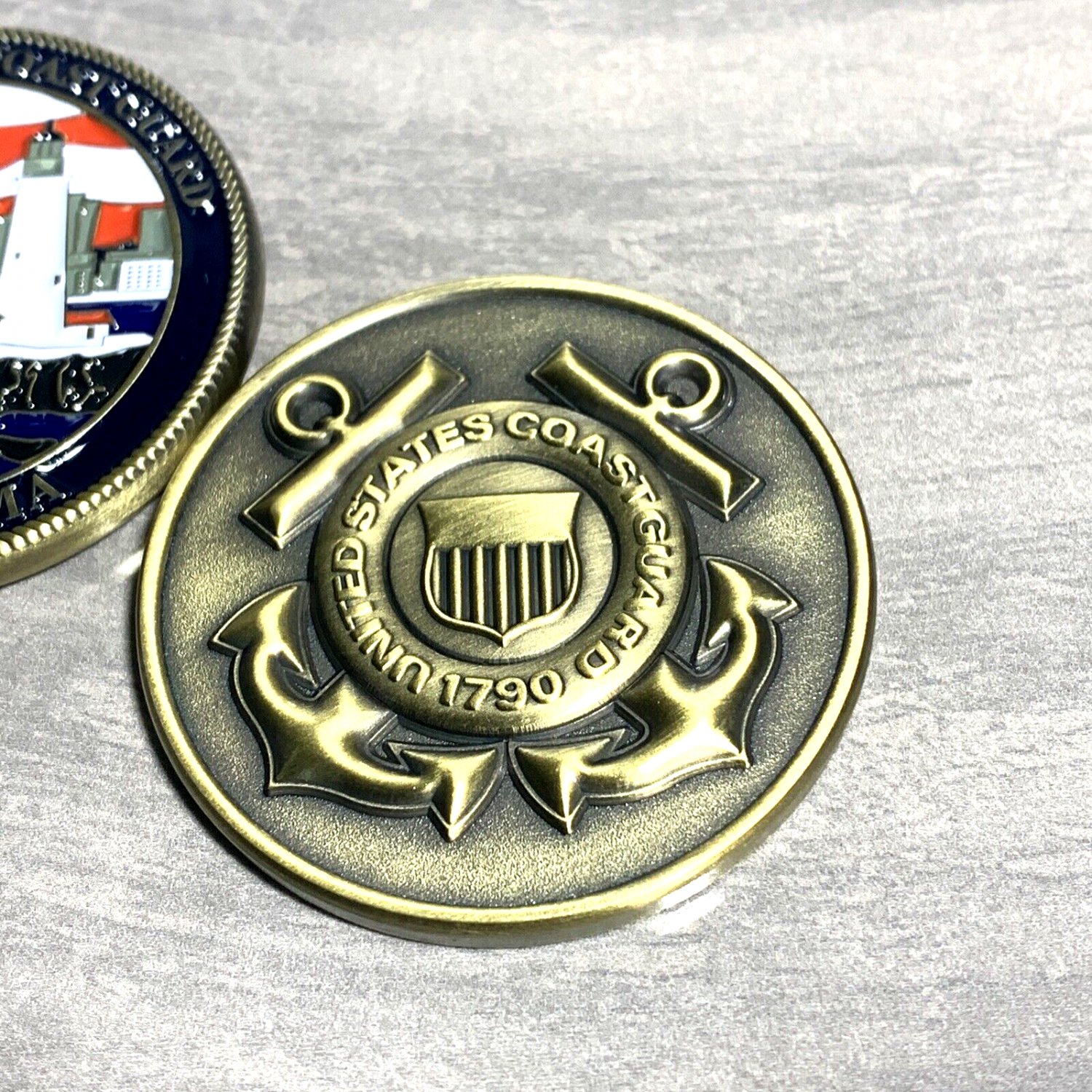 Us Coast Guard Base Boston Ma Challenge Coin Uscg Large 1 75 W Box