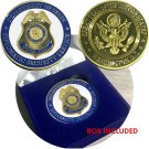 DEPT OF STATE-US Diplomatic Security Service Gold Plated-Challenge Coin with Box