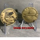 USS ARIZONA BB-39 MEMORIAL PEARL HARBOR HAWAII  Challenge Coin  1.5" with STAND