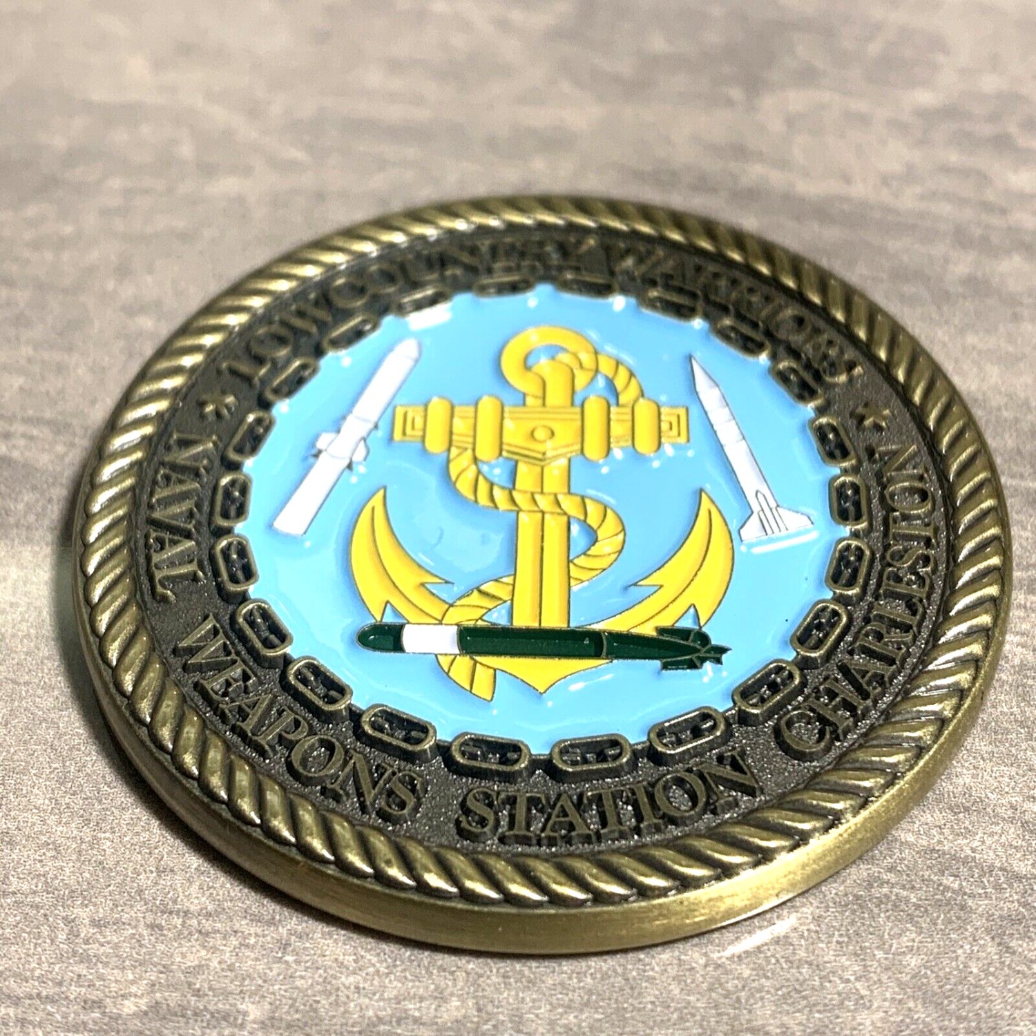 NAVAL WEAPONS STATION CHARLESTON Lowcountry Warriors Challenge Coin 1. ...