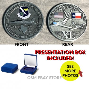 LAUGHLIN AFB 47TH ADVANCED FLYING TRAINING WING Challenge Coin w BOX