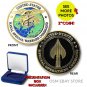NAVY NAVAL SPECIAL WARFARE COMMAND NAVSOC SEAL TRIDENT 2" CHALLENGE COIN W BOX