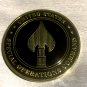 NAVY NAVAL SPECIAL WARFARE COMMAND NAVSOC SEAL TRIDENT 2" CHALLENGE COIN W BOX