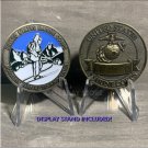 MARINE CORPS MCMWTC MOUNTAIN WARFARE TRAINING CENTER 1.75" CHALLENGE COIN W STAN
